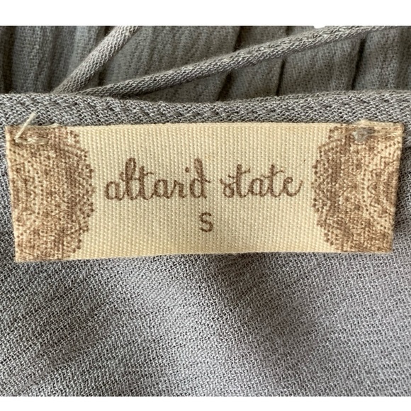 ALTER’D STATE GRAY BOHO LACE BODICE LONG SLEEVE MIDI DRESS. WOMEN’S SIZE SMALL - Picture 8 of 9